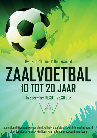 Welzijn Hoeksche Waard poster Zaalvoetbal