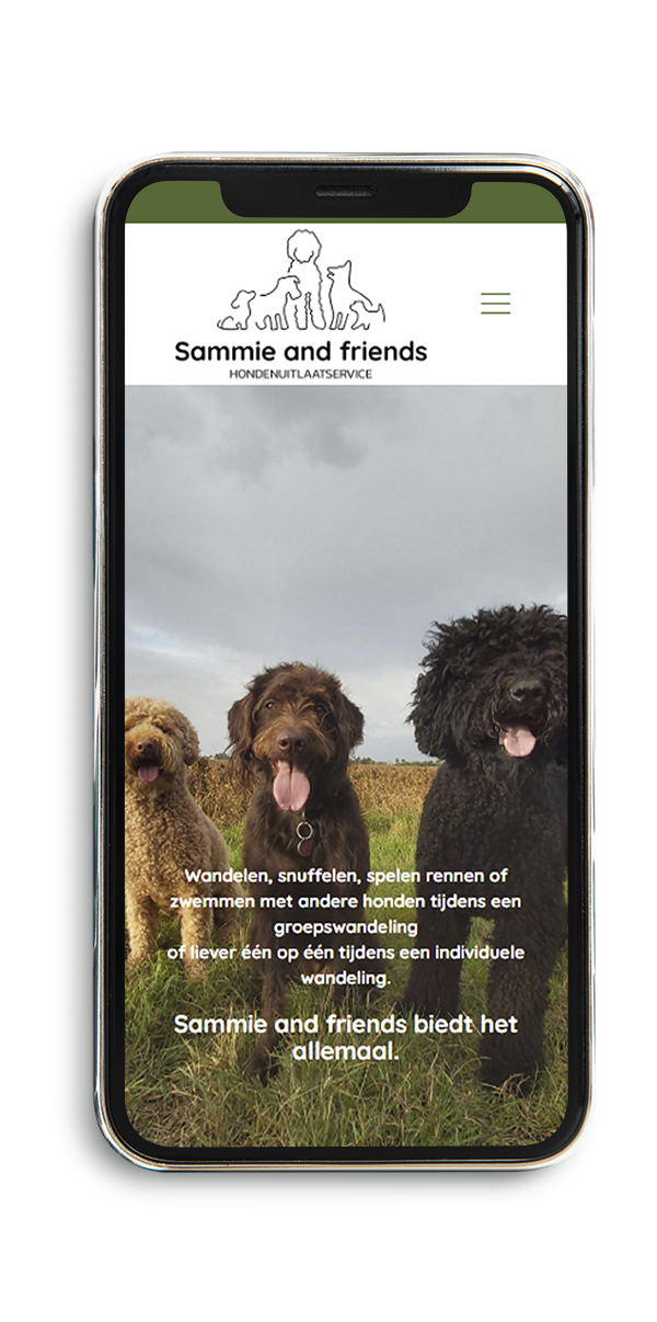 Hondenuitlaatservies Sammie and friends Hoeksche Waard mobiele website